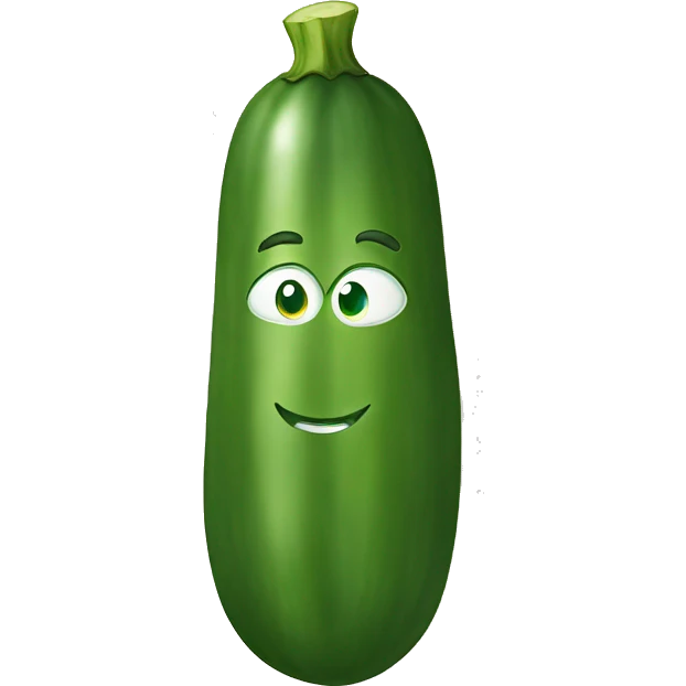 A emoji with cucumbers emoji