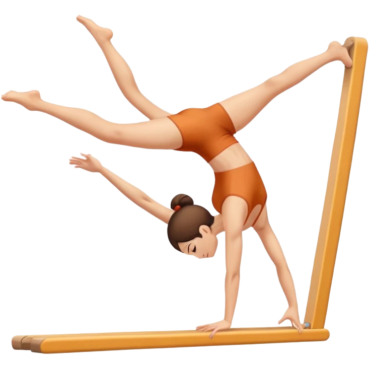 woman make a Bridge from acrobatic emoji