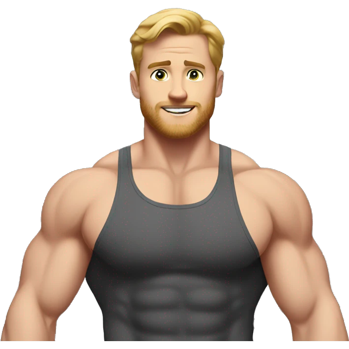 white guy on chest day emoji