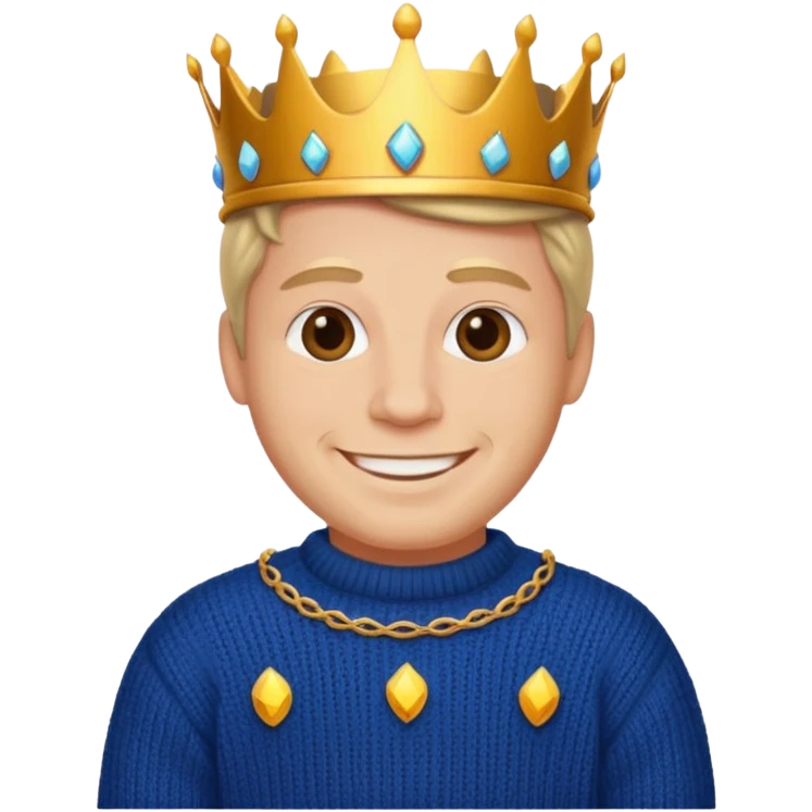 king in wearing sweater   emoji