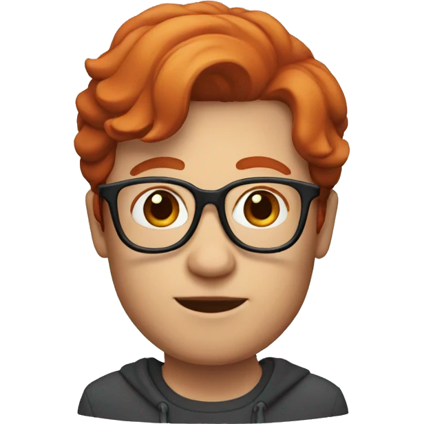 Memoji, person with red hair and glasses emoji