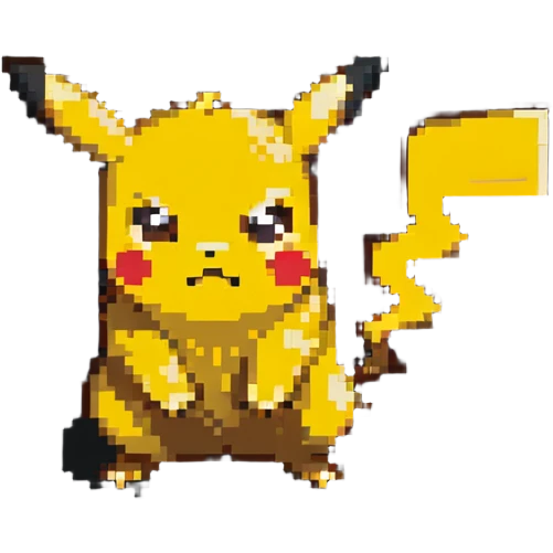 angry Pikachu down on all fours emoji