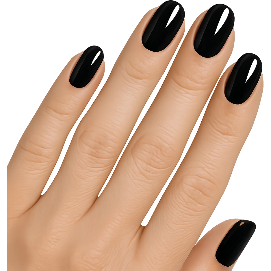 black painted nails emoji