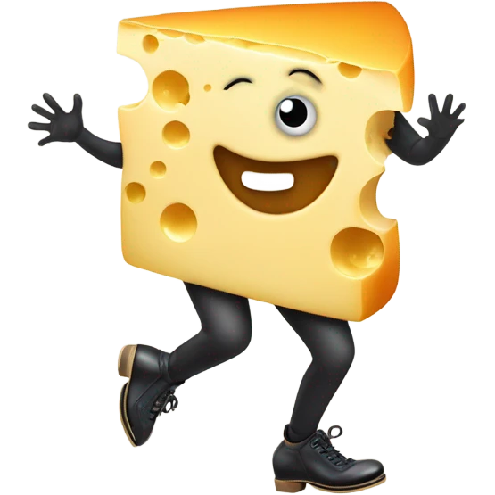 Tap dancing cheese  emoji