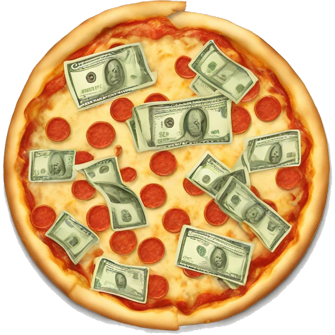 Money using pizza gráfico emoji