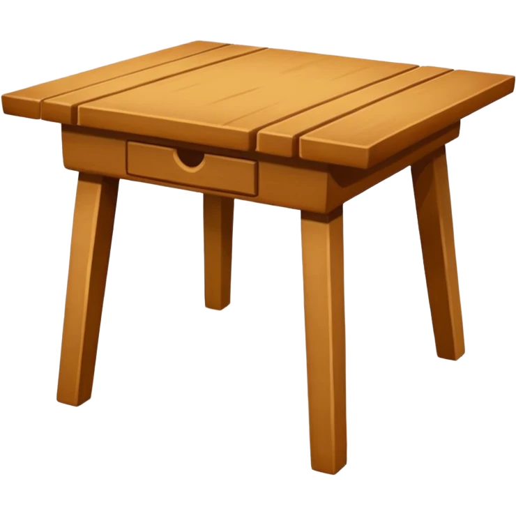 mesa de madera mesa de comedor, con cuatro patas hecha de madera emoji
