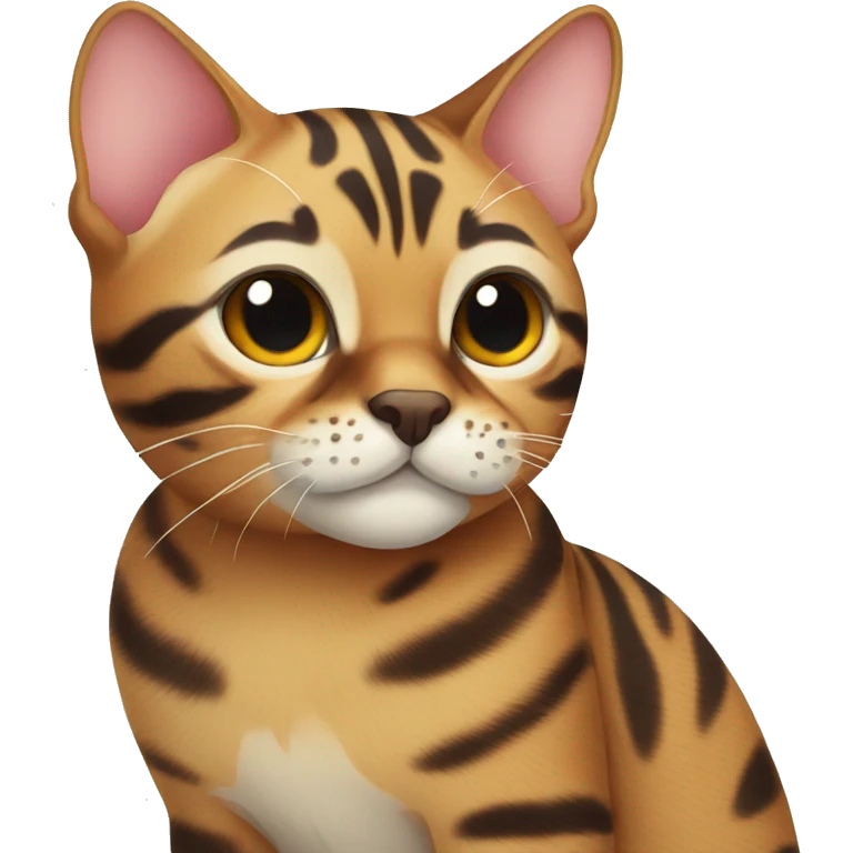 cute bengal cat  emoji