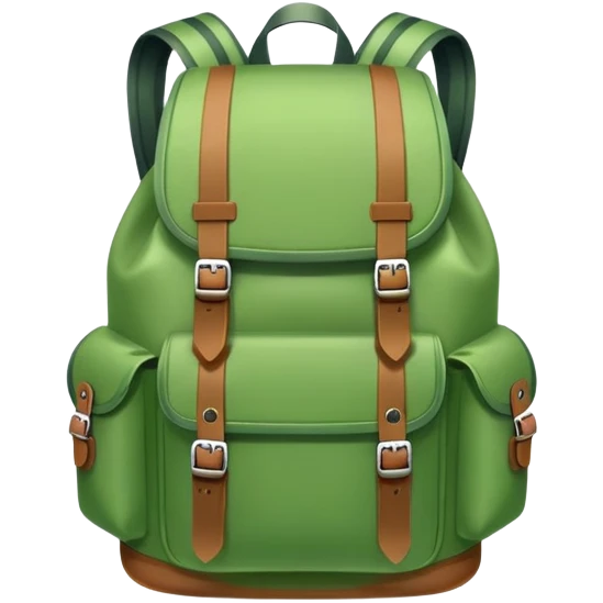 Green backpack emoji