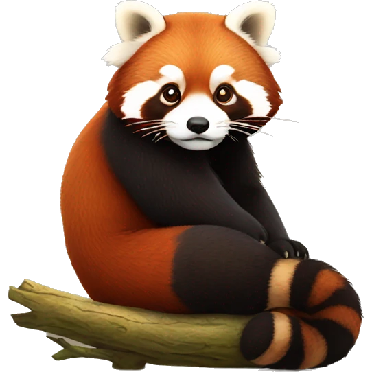 pensive red panda emoji