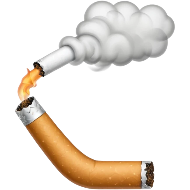 Sigarro tirando humo pero el sigarro solo  emoji