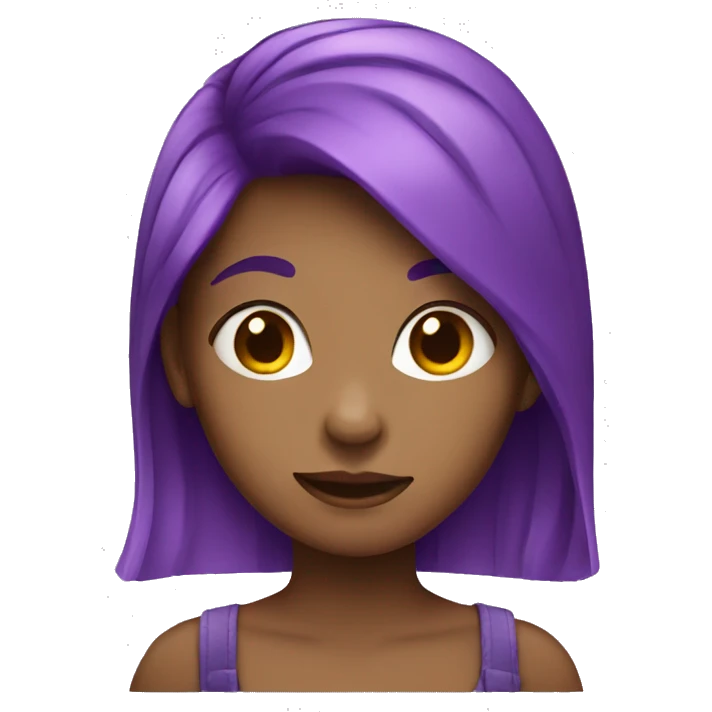 Girl with purple hair emoji