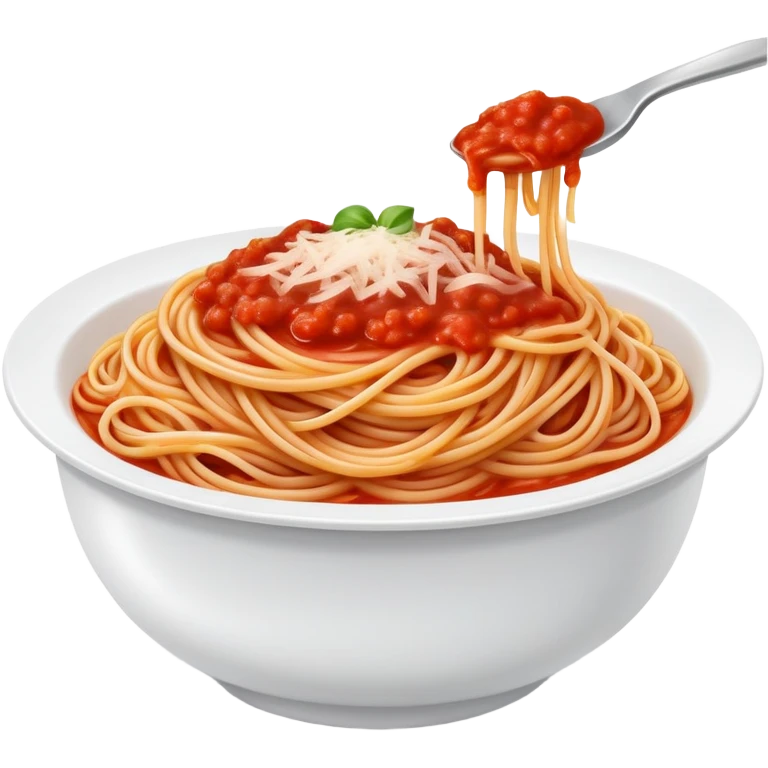 bowl of spaghetti pasta with tomato sauce emoji