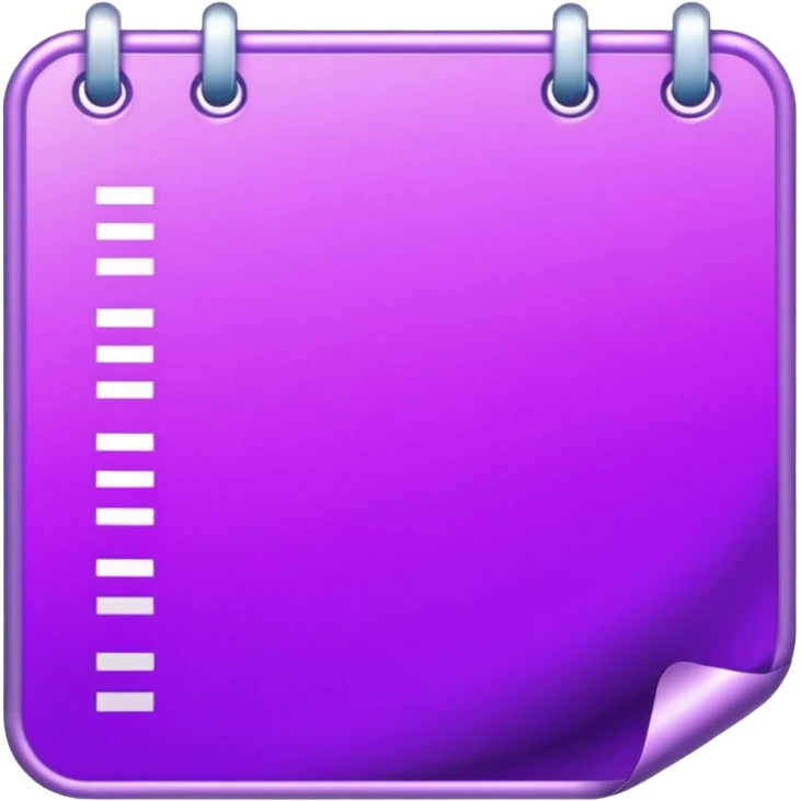 Glitter Purple and Cian spreadsheet paper list emoji