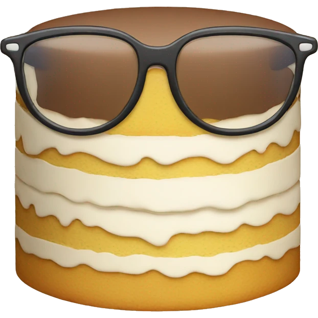 Birthday cake with man glasses emoji