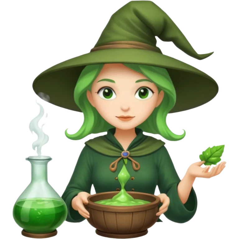 green witch cooking potion emoji