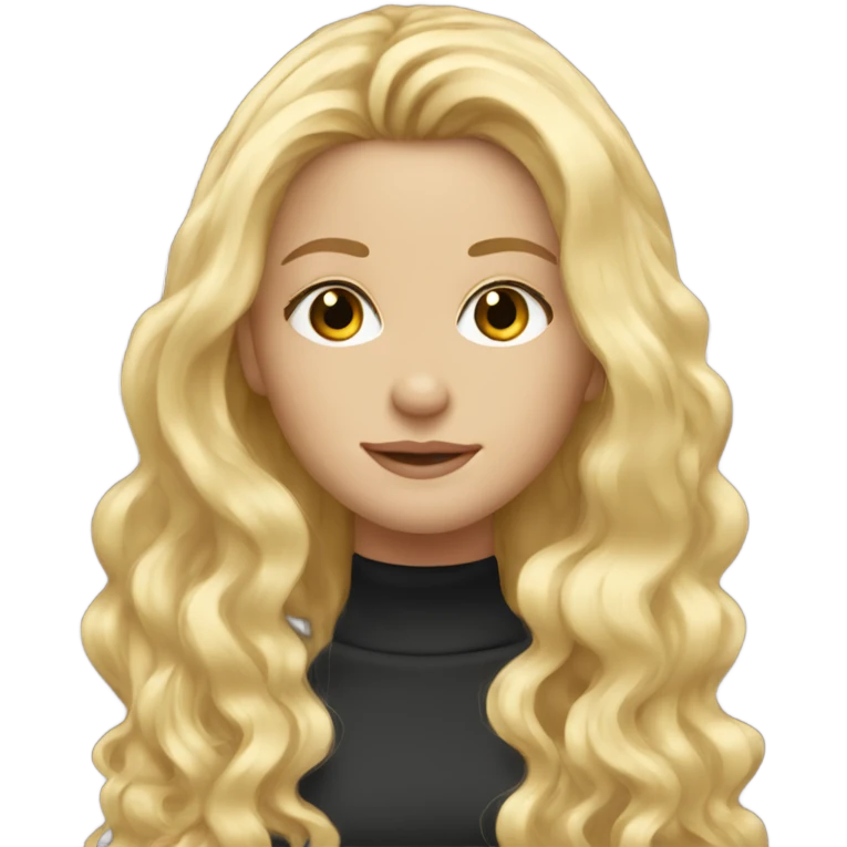 Long blonde hair and long eyelashes  emoji