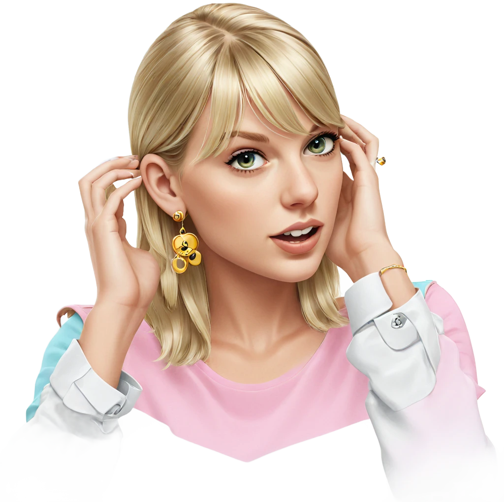 blonde girl with earrings emoji