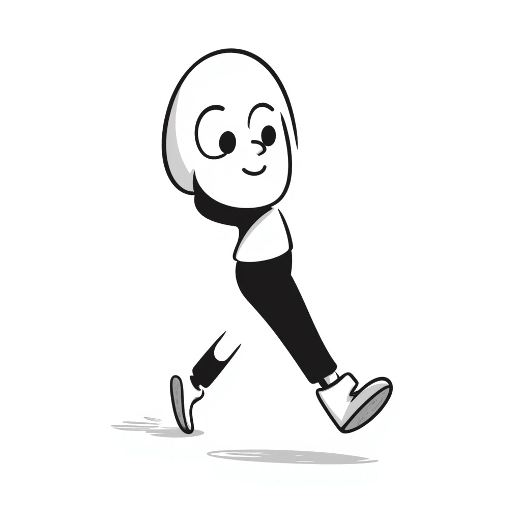 smiling leg hand drawn doodle emoji