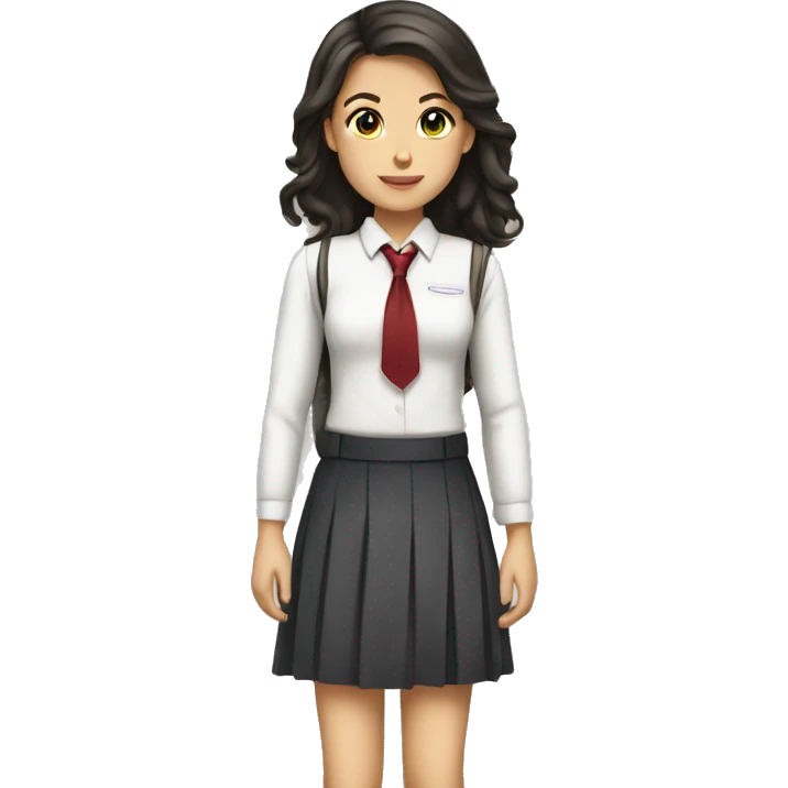 brunette girl private school uniform  emoji