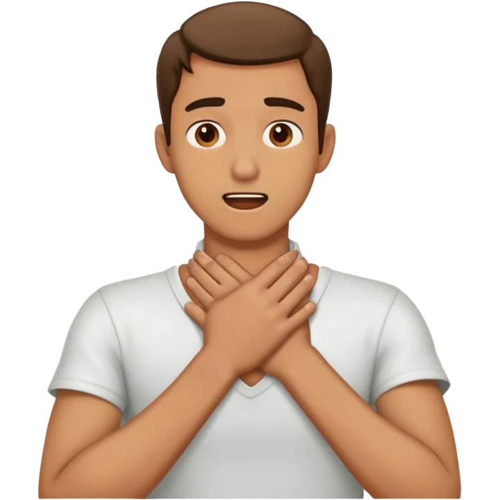 Guy choking hands around neck  emoji