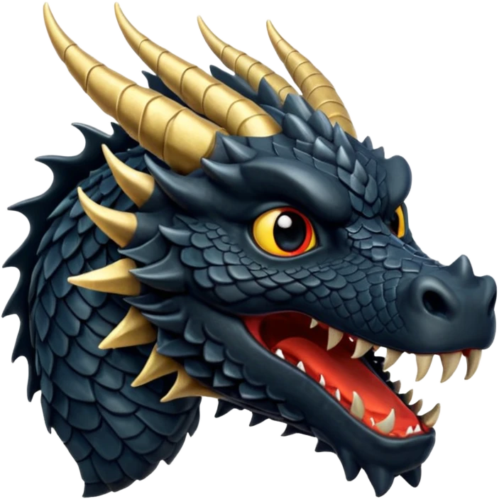 

black dragon head emoji