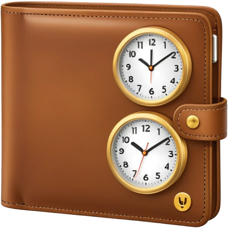 wallet and clock side by side emoji