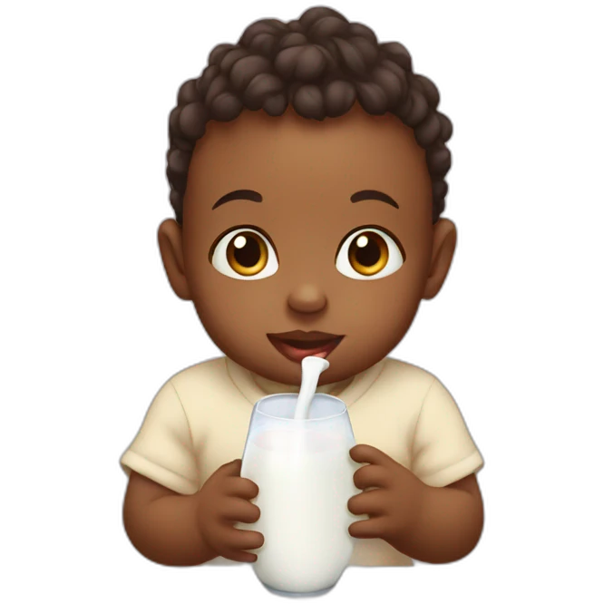 Baby drinking milk emoji