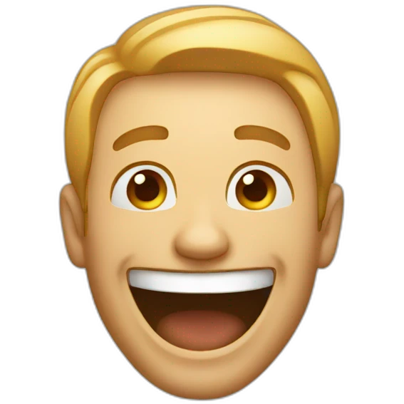 Man laughing backward emoji
