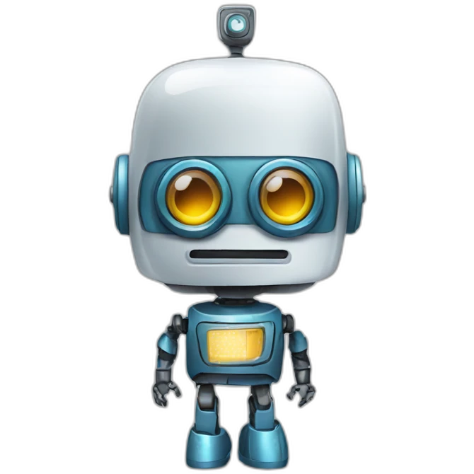 robot with partyflute emoji