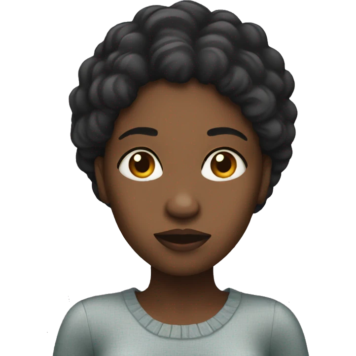 Black woman unsure emoji