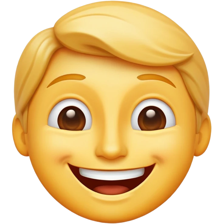 happy joyful face, slightly in relief emoji