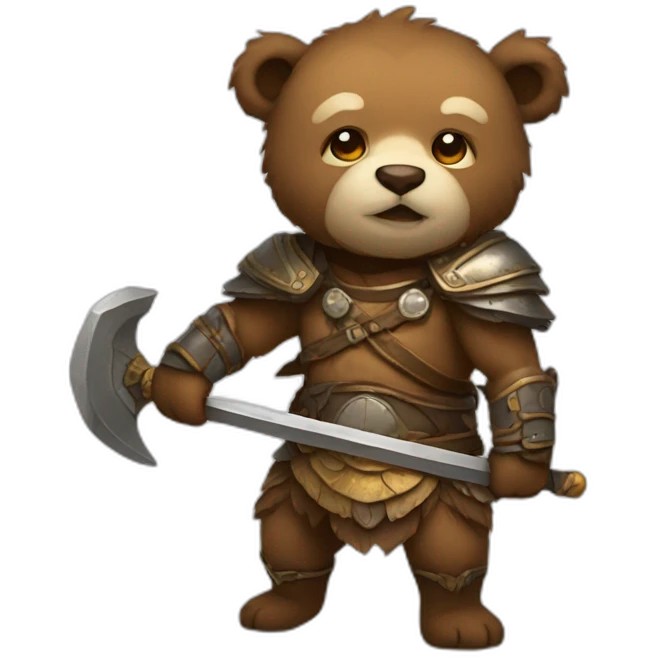 cute bear warrior emoji