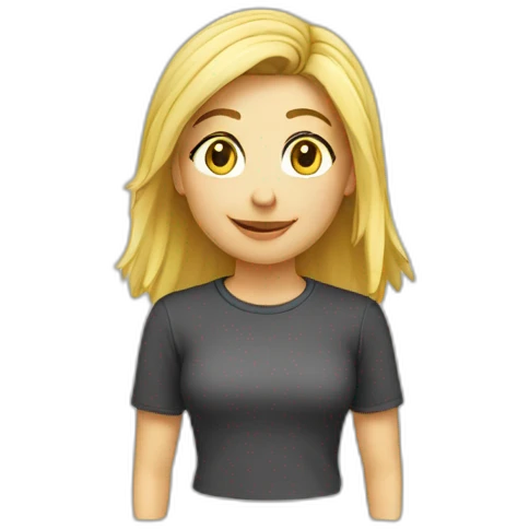 caucasian female rock tshirt emoji