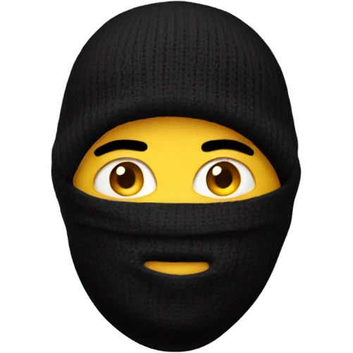 guy wearing a balaclava  emoji