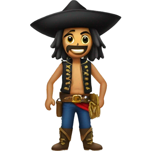 Pirata con sombrero  emoji