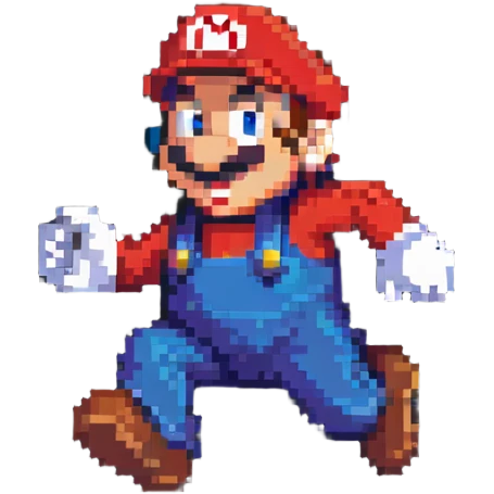 Mario character jumping emoji