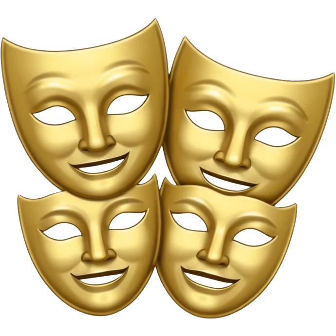 Two theatre masks in different colors emoji