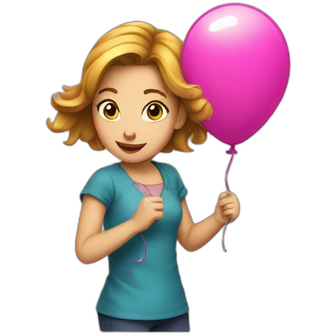 anna popping a balloon emoji