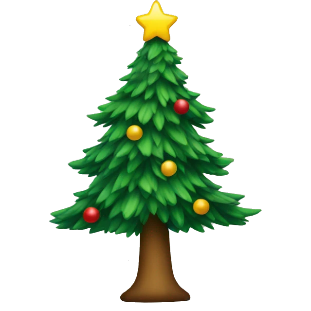 A Christmas tree emoji