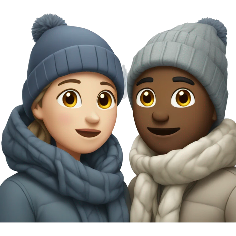 Couple in winter emoji