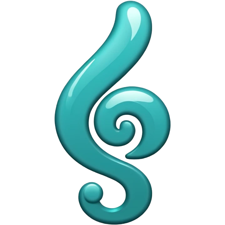 Swirl / Exclamation mark the colur teal emoji