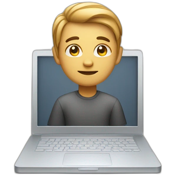 developer on mac laptop emoji