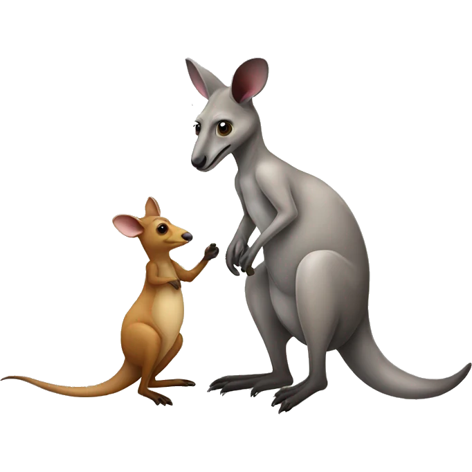 Kangaroo with possum emoji