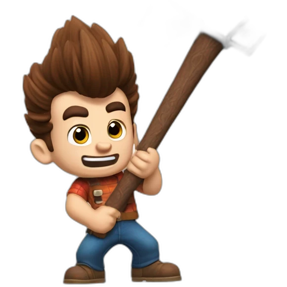 jimmy neutron with axe emoji