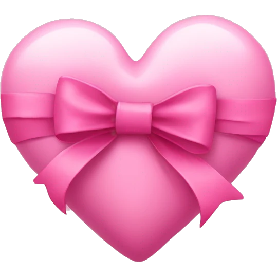 a pink heart wrapped by a bow emoji