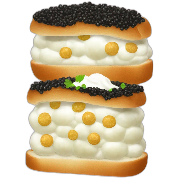 caviar-bread-with-sourーcream-onion emoji