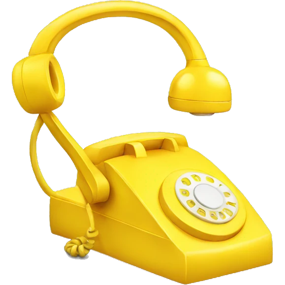 yellow phone emoji