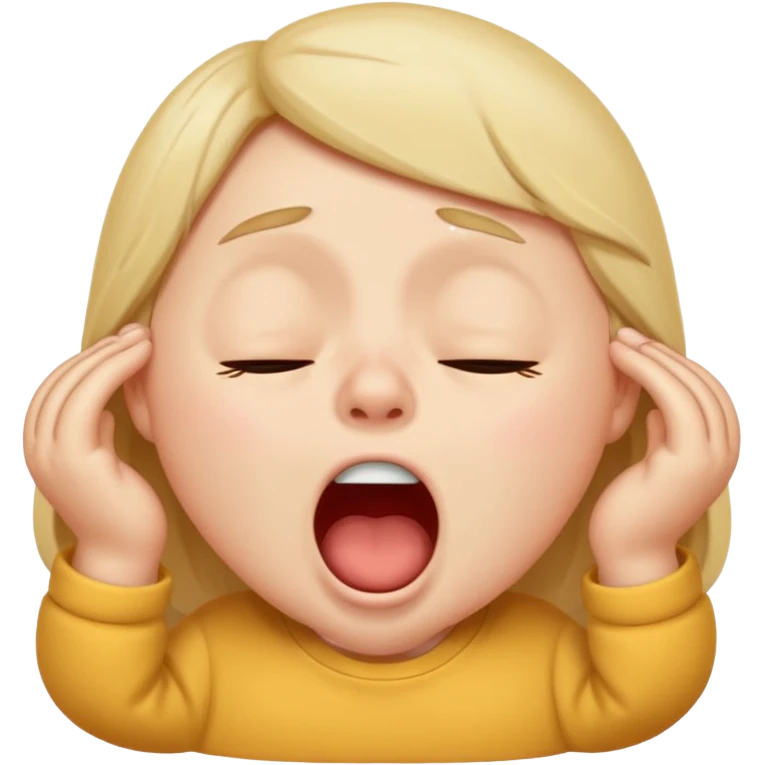 yawning sleepy character emoji