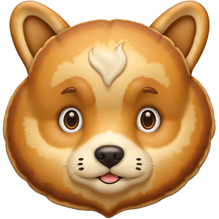 dog in the shape of pancake likr the dog emoji  emoji
