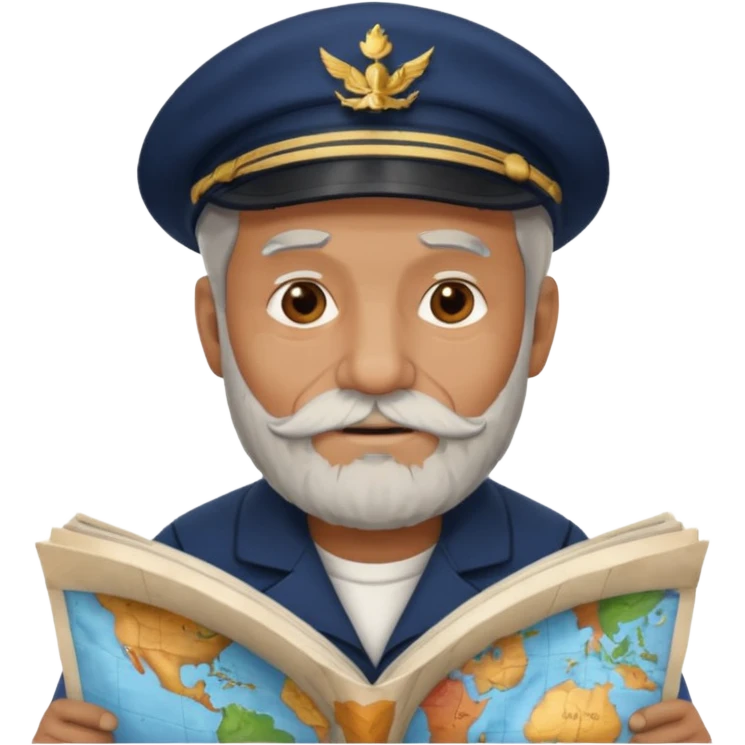 old sailor with a map emoji